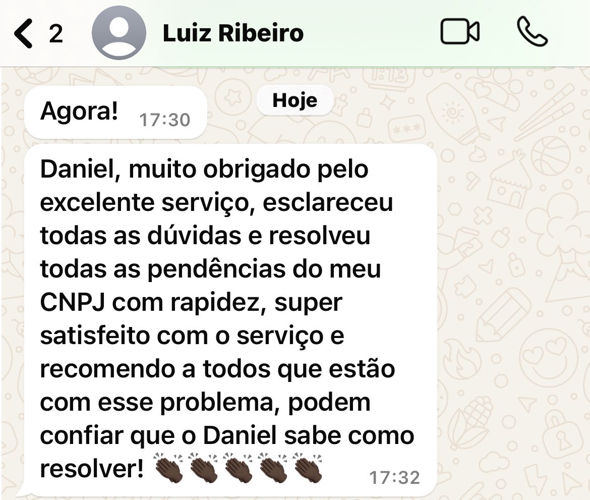 Depoimento de cliente sobre regularização de CNPJ